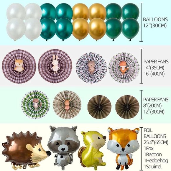 Gender Neutral Woodland Baby Shower Decorations Kit X002ZHQ6RD - Picture 5 of 7